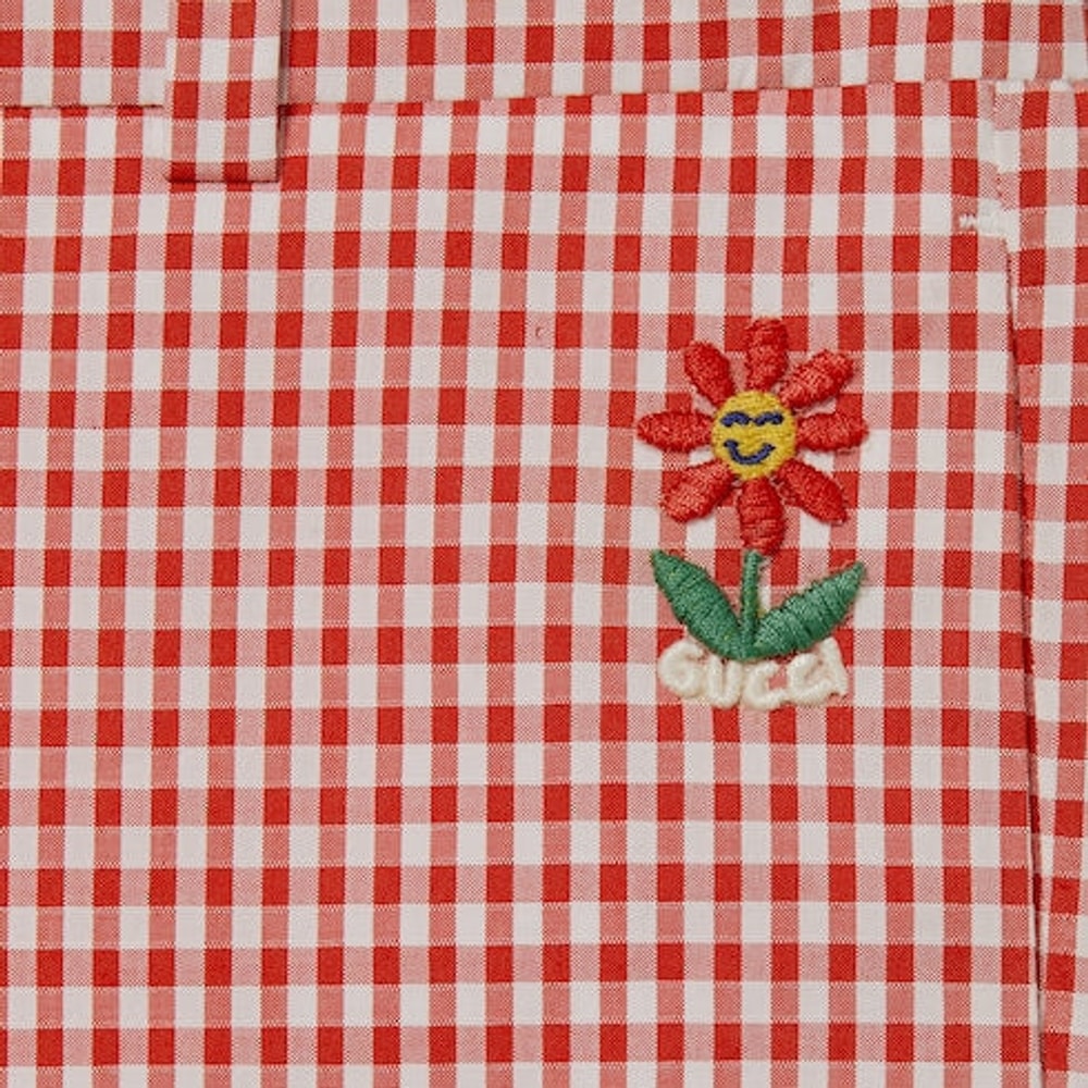 Children's gingham cotton shorts