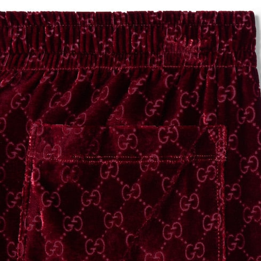 GG velvet devoré sportswear pants