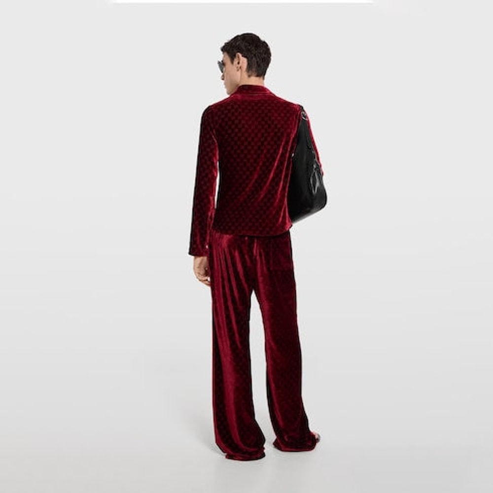 GG velvet devoré sportswear pants