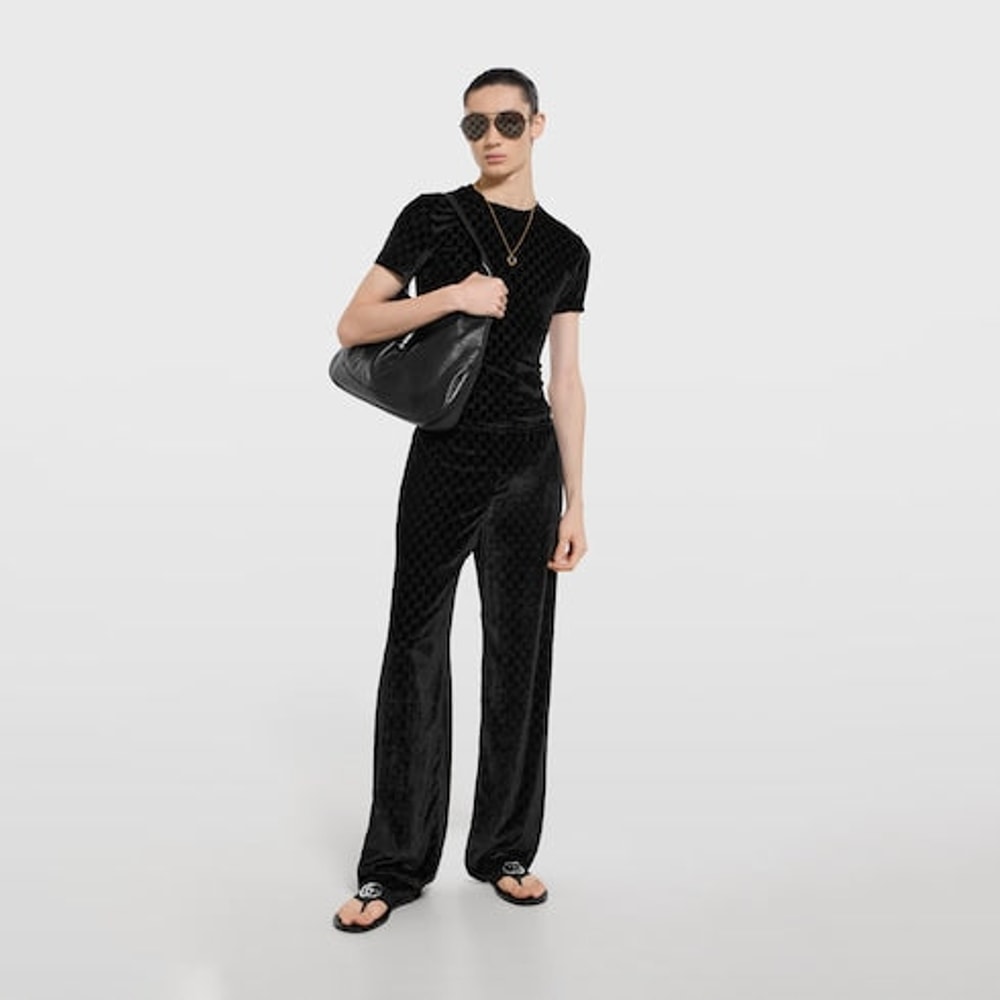 GG velvet devoré sportswear pants