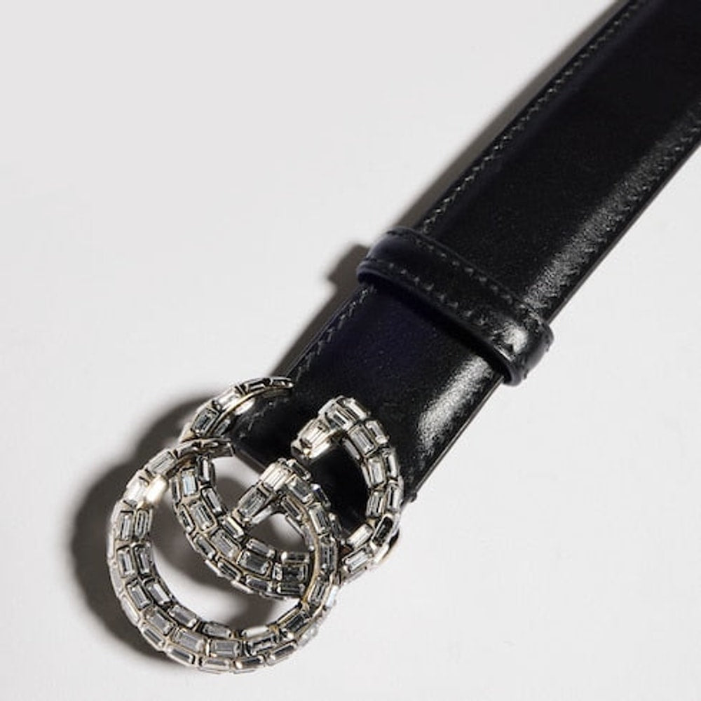 GG Marmont thin belt with crystals