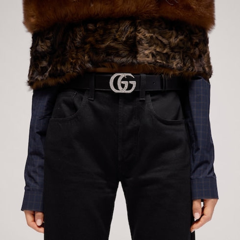 Belt with Double G buckle