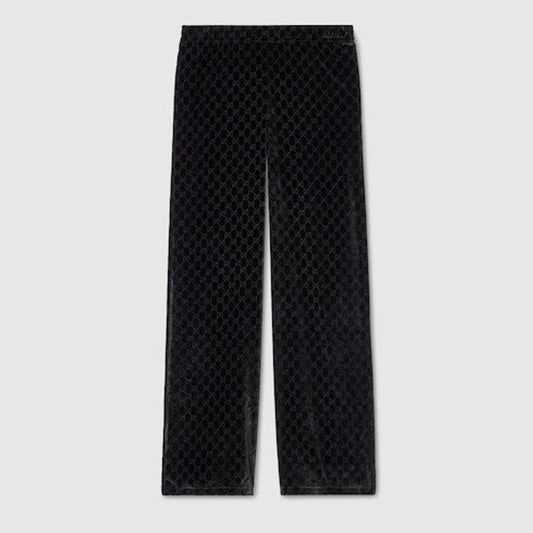 GG velvet devoré sportswear pants