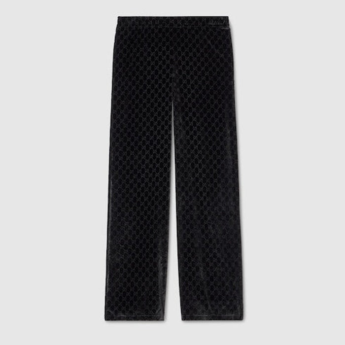 GG velvet devoré sportswear pants
