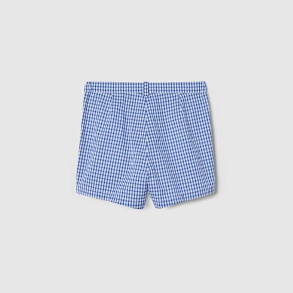 Children's gingham cotton shorts
