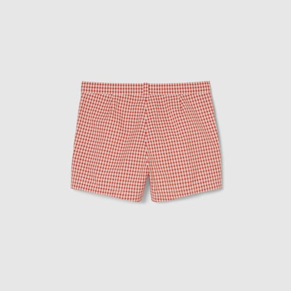 Children's gingham cotton shorts