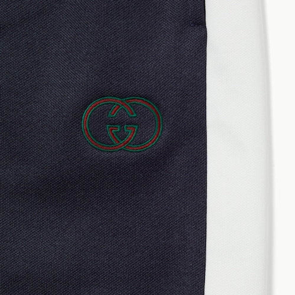 Technical jersey shorts with embroidery