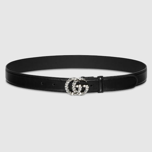 GG Marmont thin belt with crystals