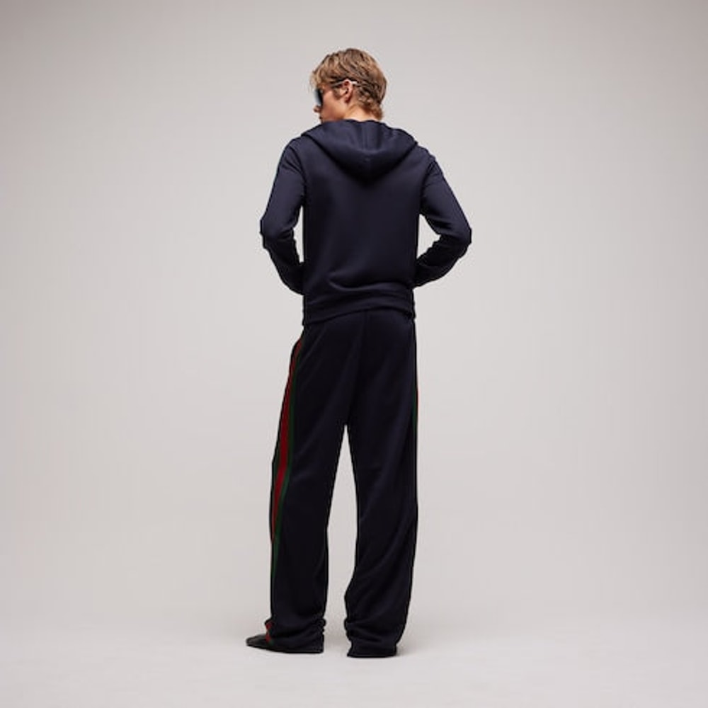 Silk cotton sportswear pants with Web