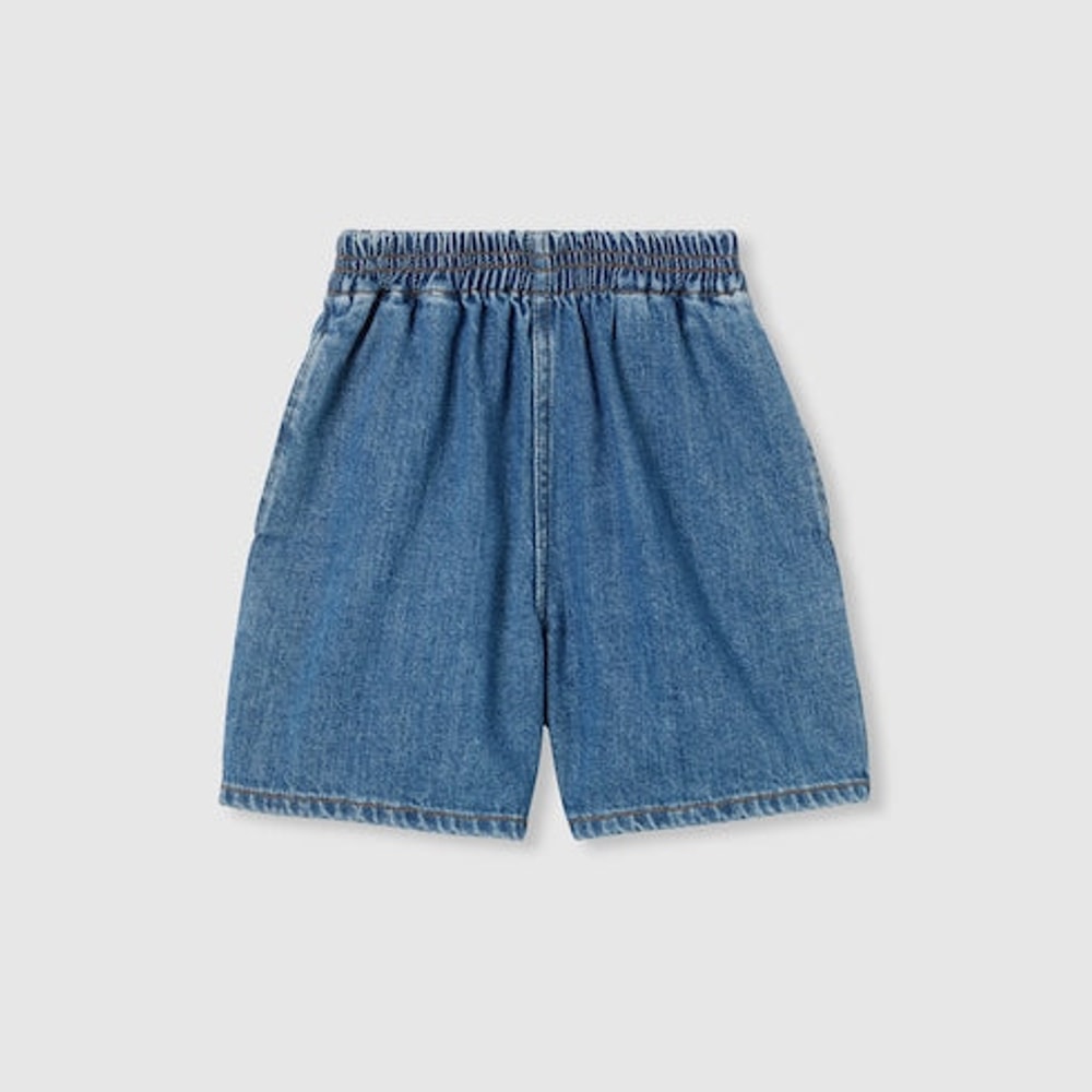 Children's lasered denim shorts