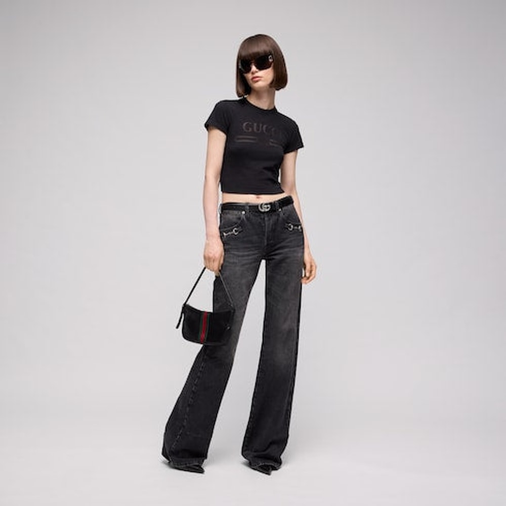 GG Marmont thin belt with crystals