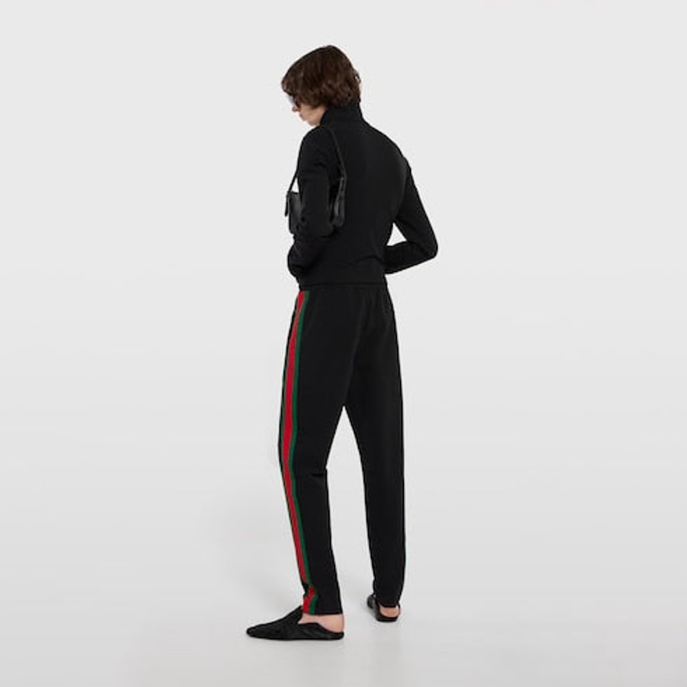 Stretch nylon sportswear pants with Web