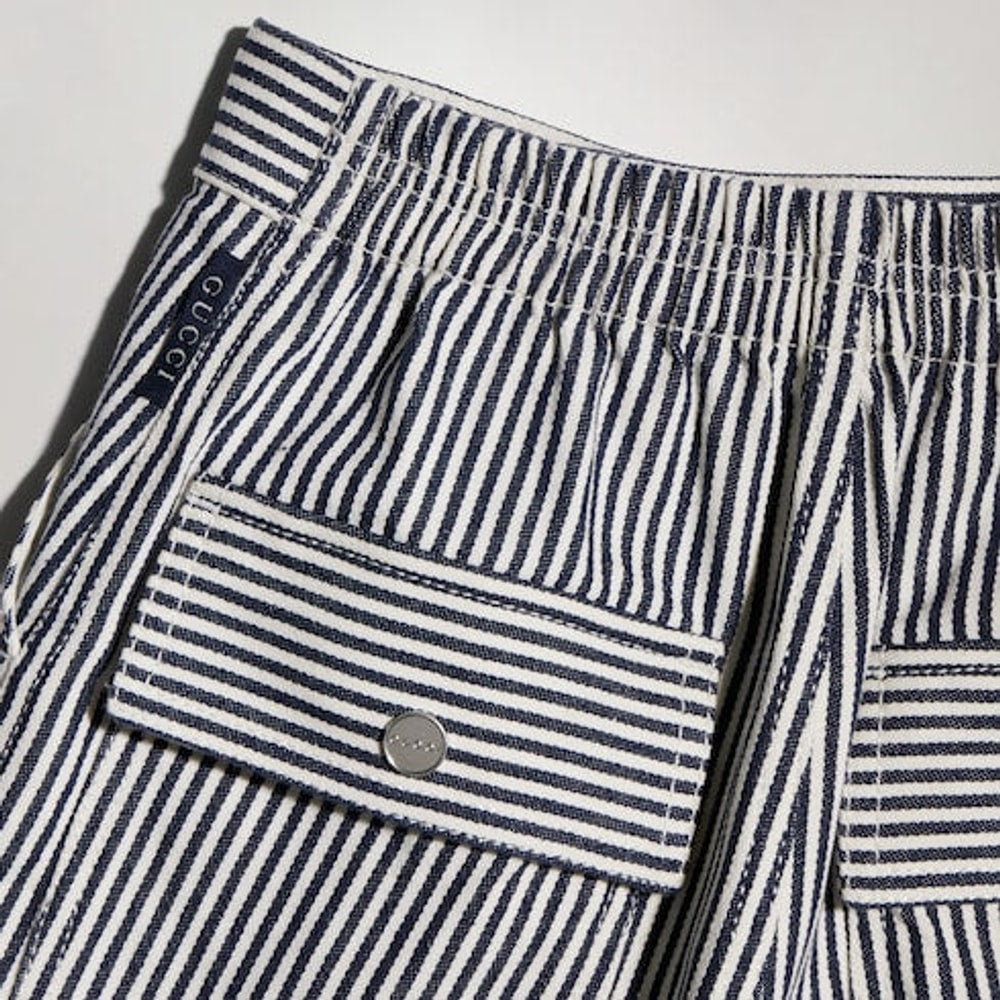 Children's striped denim shorts