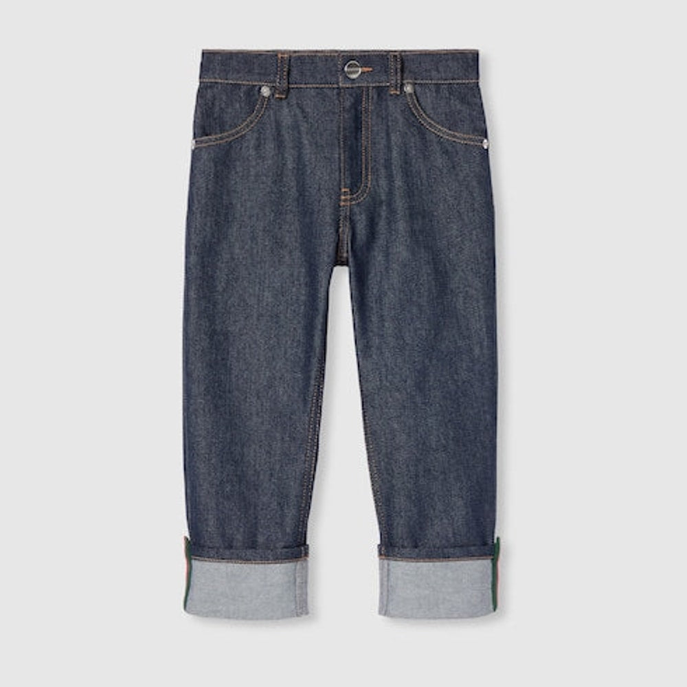Children's denim pants with Web