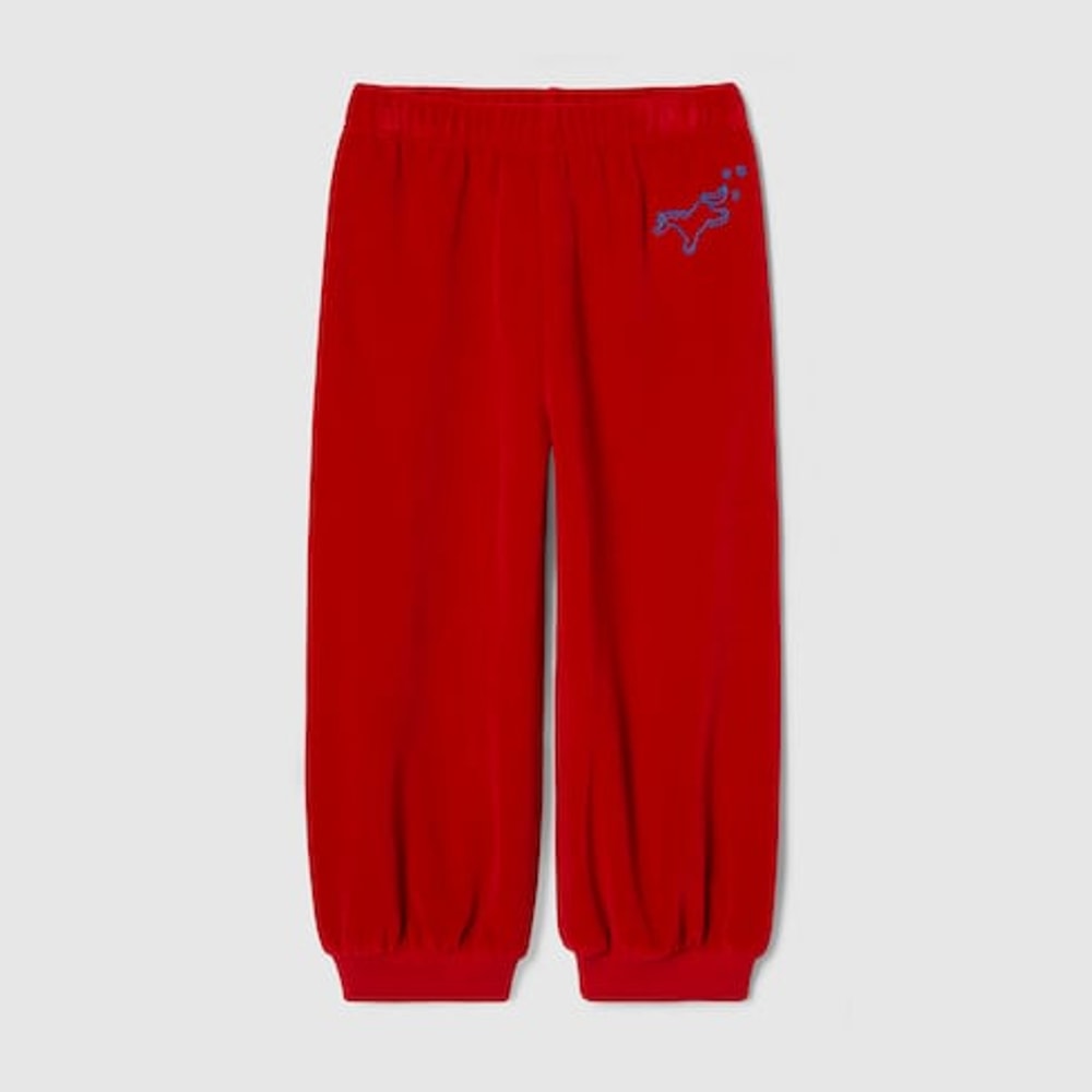 Children's chenille jogging pants